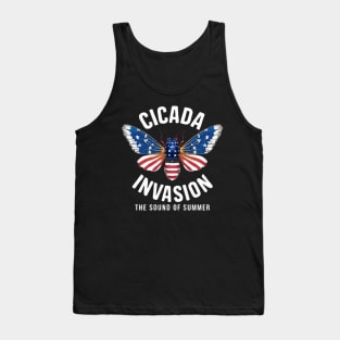 Cicada Invasion The Sound of Summer Funny Cicadas Shirt Tank Top